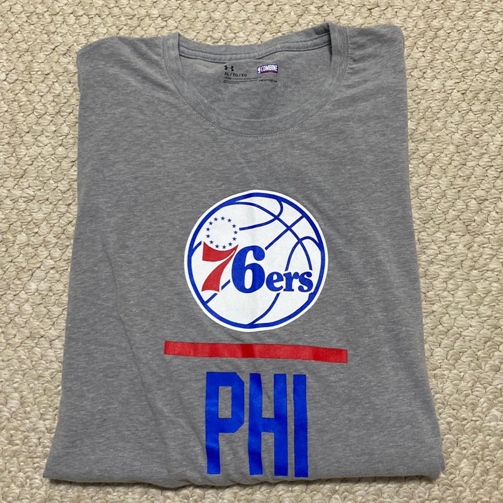 Men’s Sixers Basketball Shirt Sz XL